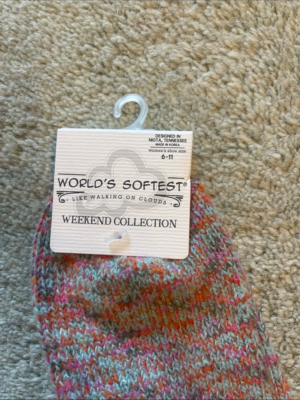 WORLD’S SOFTEST Socks. 2 pair NWT. Women’s shoe size 6-11